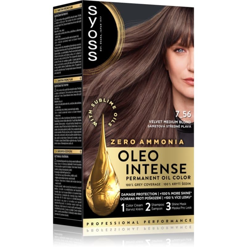 Oleo Intense trwała farba do włosów z olejem odcień 7-56 Ashy Medium Blond