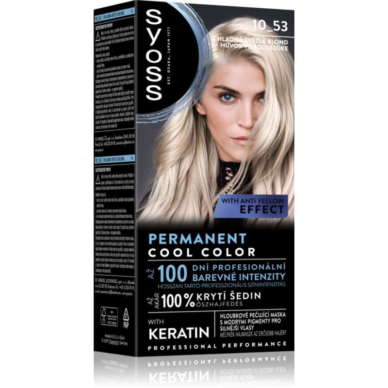 Permanent Cool Color trwała farba do włosów o chłodnym odcieniu odcień 10_53 Cool Light Blond