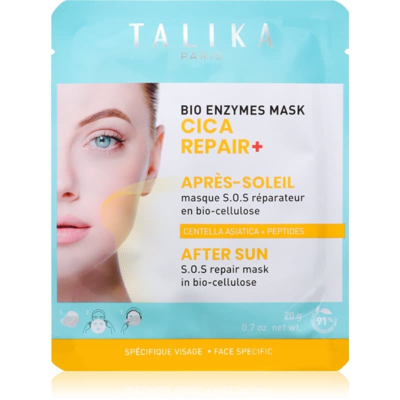 Bio Enzymes Cica Repair After Sun maska łagodząca w płacie po opalaniu