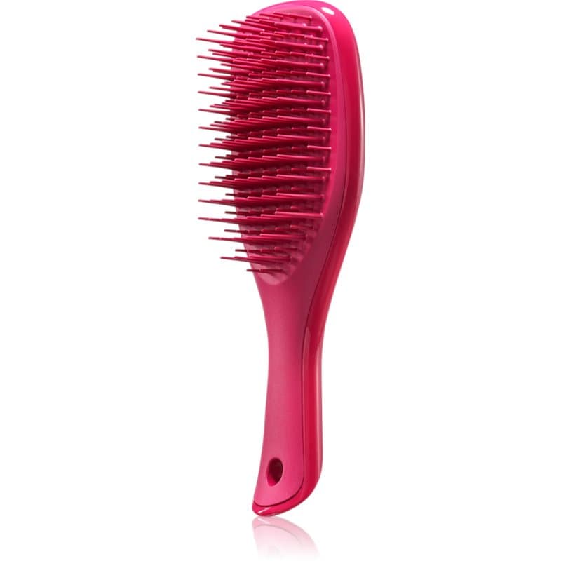 The Ultimate Detangler Mini płaska szczotka do włosów prostych i kręconych Electric Raspberry