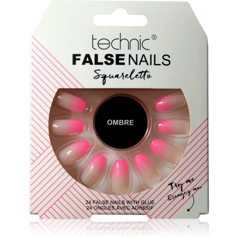 False Nails Squareletto sztuczne paznokcie Ombre