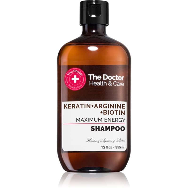 Keratin + Arginine + Biotin Maximum Energy szampon keratynowy do wzmocnienia włosów i nadania im większego połysku