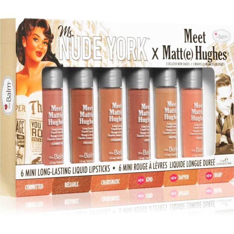 Meet Matt(e) Hughes X Ms. Nude York zestaw pomadek w płynie z matowym wykończeniem