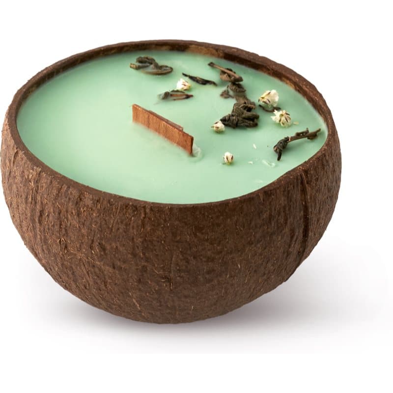 Green Tea świeczka zapachowa z drewnianym knotem