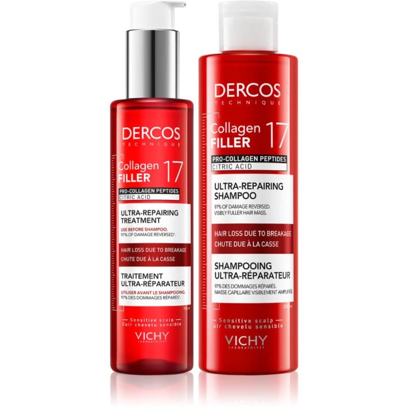 Dercos Collagen Filler 17 zestaw do słabych włosów z tendencją do wypadania