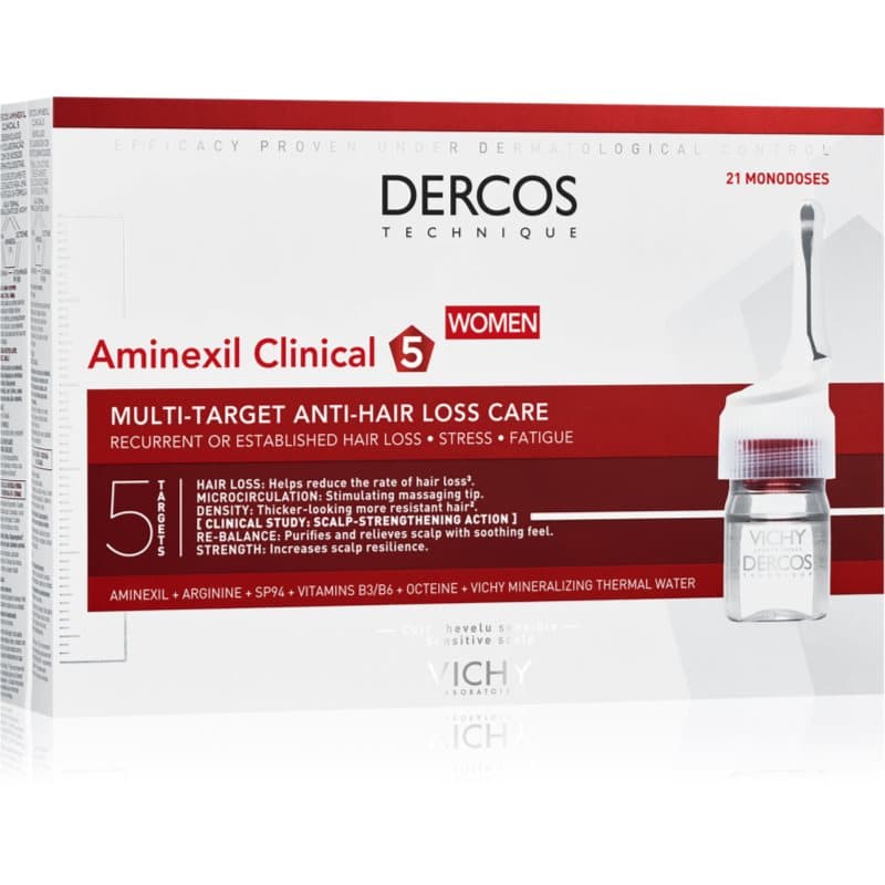 Dercos Aminexil Clinical 5 pielęgnacja punktowa przeciw wypadaniu włosów dla kobiet