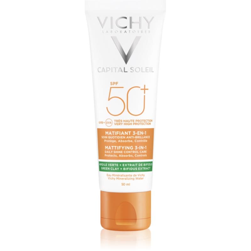 Capital Soleil Mattifying 3-in-1 ochronny krem matujący do twarzy SPF 50+