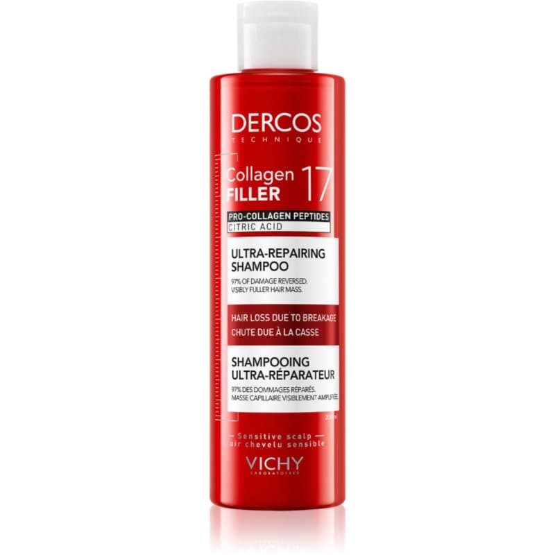 Dercos Collagen Filler 17 szampon głęboko regenerujący przeciw łamliwości włosów