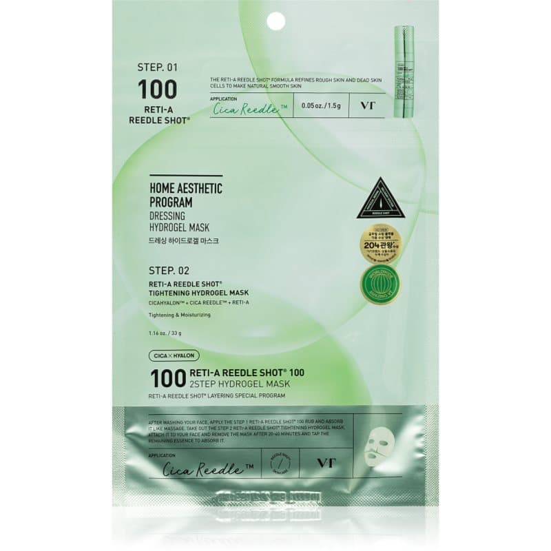 Cica Reti-A Reedle Shot 100 2Step Hydrogel Mask maska hydrożelowa o intensywnym działaniu do wygładzenia skóry i zmniejszenia porów 34.5