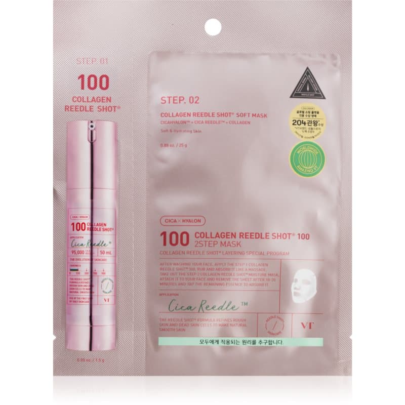 Collagen Reedle Shot 100 2 Step Mask maseczka ujędrniająco-liftingująca do dwufazowej pielęgnacji skóry