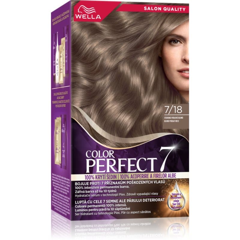 Color Perfect farba do włosów odcień 7/18 Cool Pearl Med Blonde