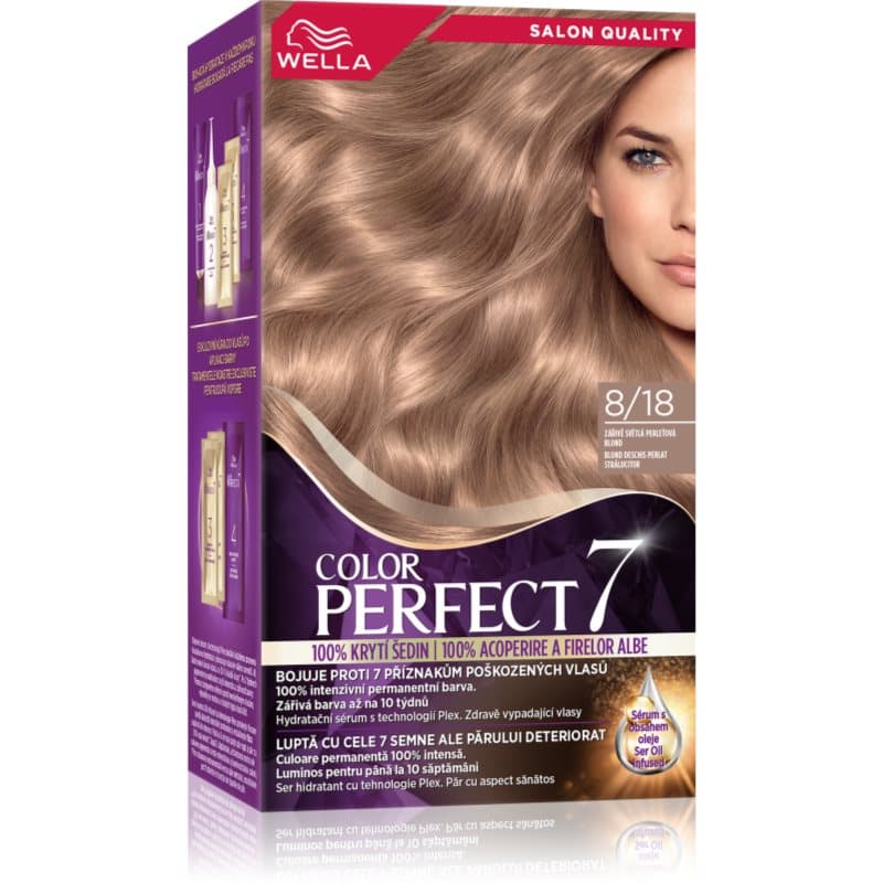 Color Perfect farba do włosów odcień 8/18 Glow Light Pearl Blond