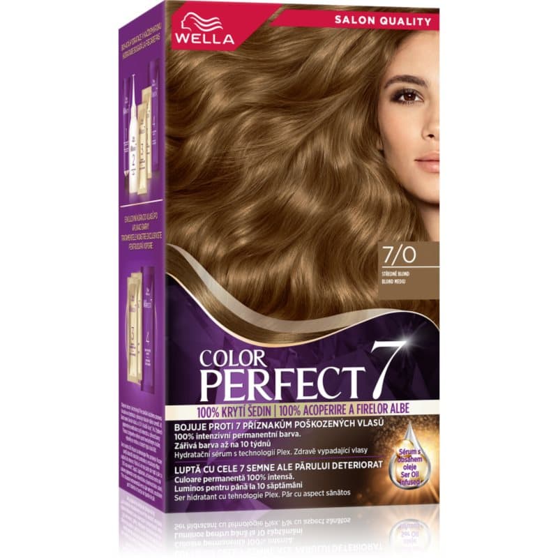 Color Perfect farba do włosów 7/0 Średni blond