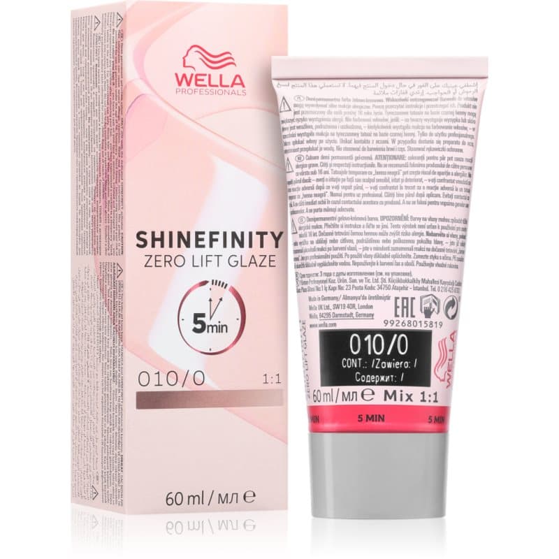 Shinefinity Zero Lift Glaze demi-permanentna farba do włosów odcień 010/0 Lightest Blonde Natural