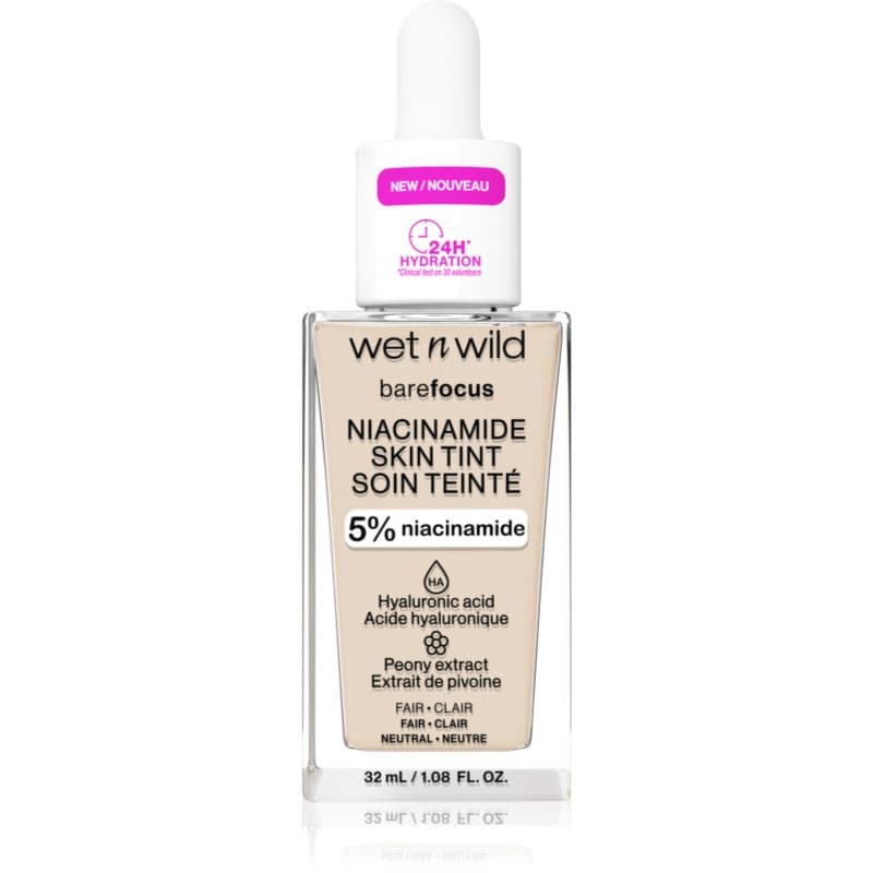 BareFocus Niacinamide Skin Tint lekki podkład nawilżający odcień Fair (Neutral)