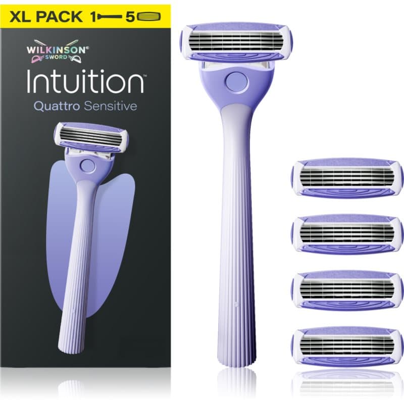 Intuition Quattro Sensitive maszynka do golenia + ostrza zapasowe