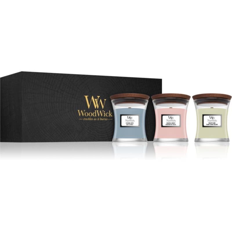 Evening Onyx & Solar Ylang & Coastal Sunset zestaw upominkowy z drewnianym knotem (gift box)