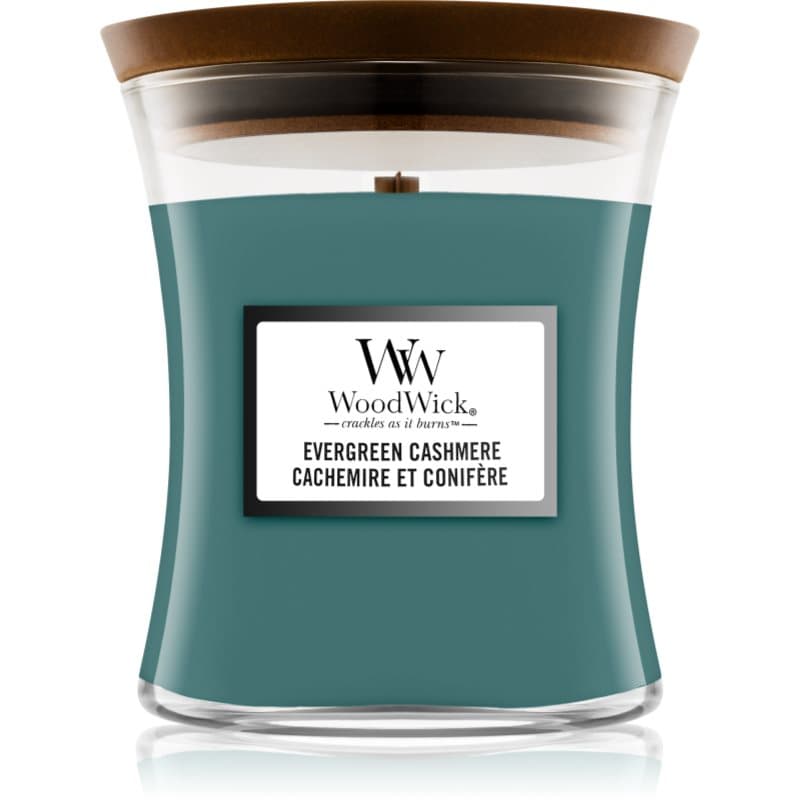 Evergreen Cashmere świeczka zapachowa z drewnianym knotem