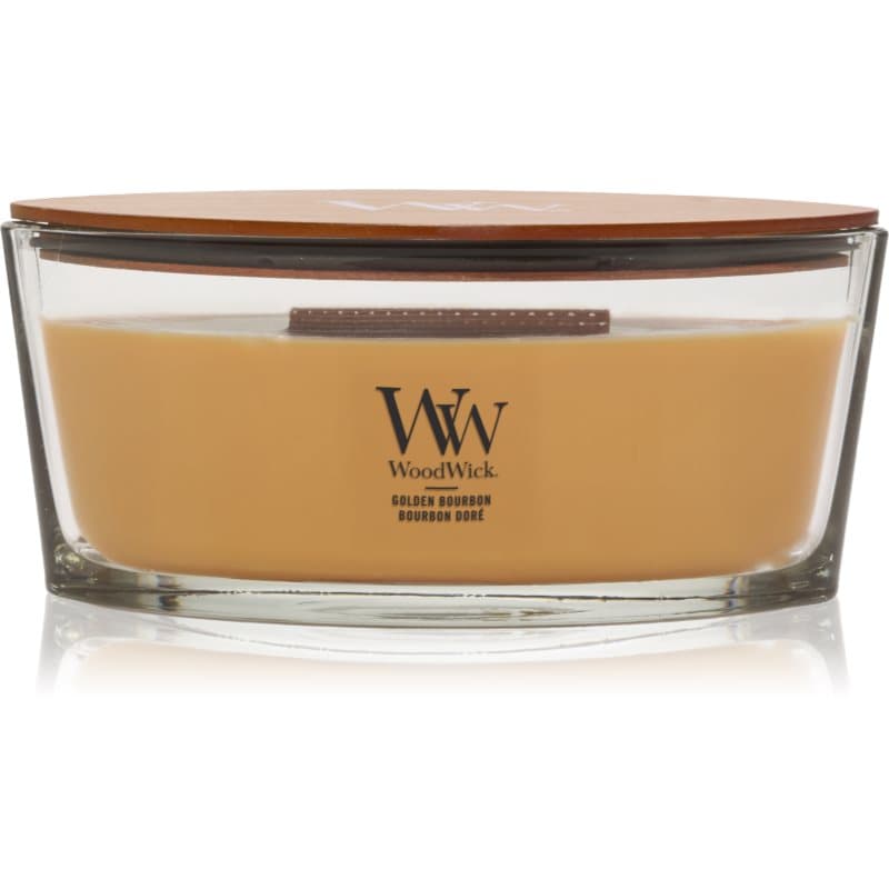 Opulent Wood Golden Bourbon świeczka zapachowa z drewnianym knotem (hearthwick)