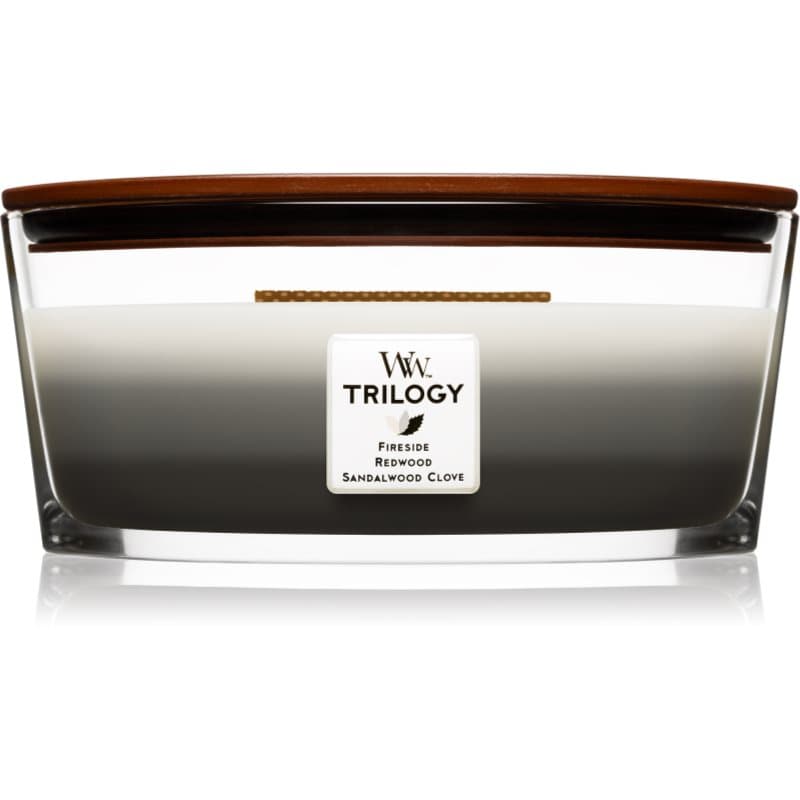 Trilogy Warm Woods świeczka zapachowa z drewnianym knotem (hearthwick)