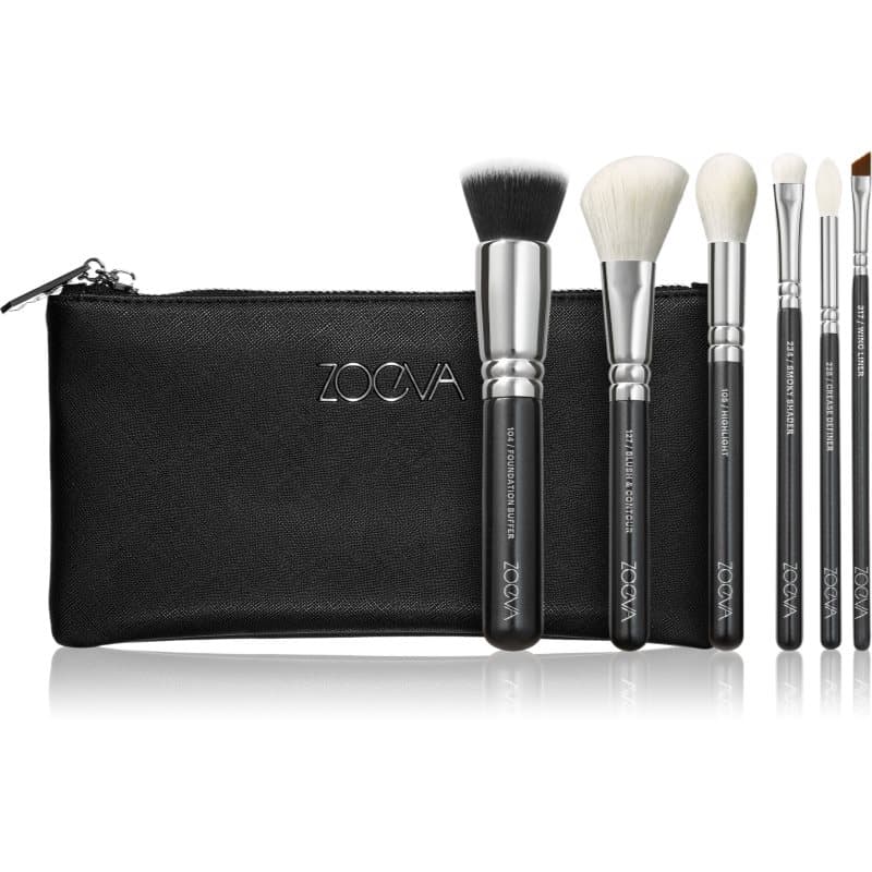The Essential Brush Set zestaw pędzli z kosmetyczką