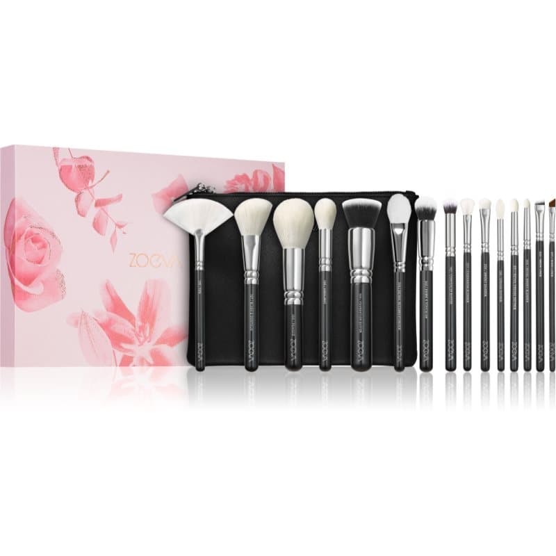 The Artists Brush Set Silver zestaw pędzli z kosmetyczką