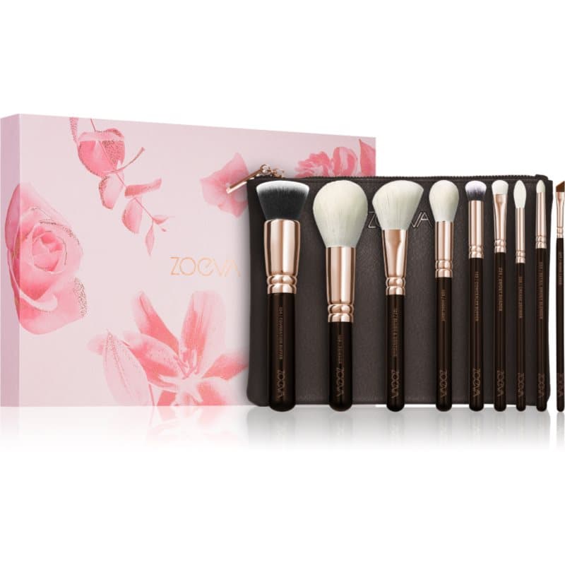 The Complete Brush Set Rose Golden Edition zestaw pędzli z kosmetyczką