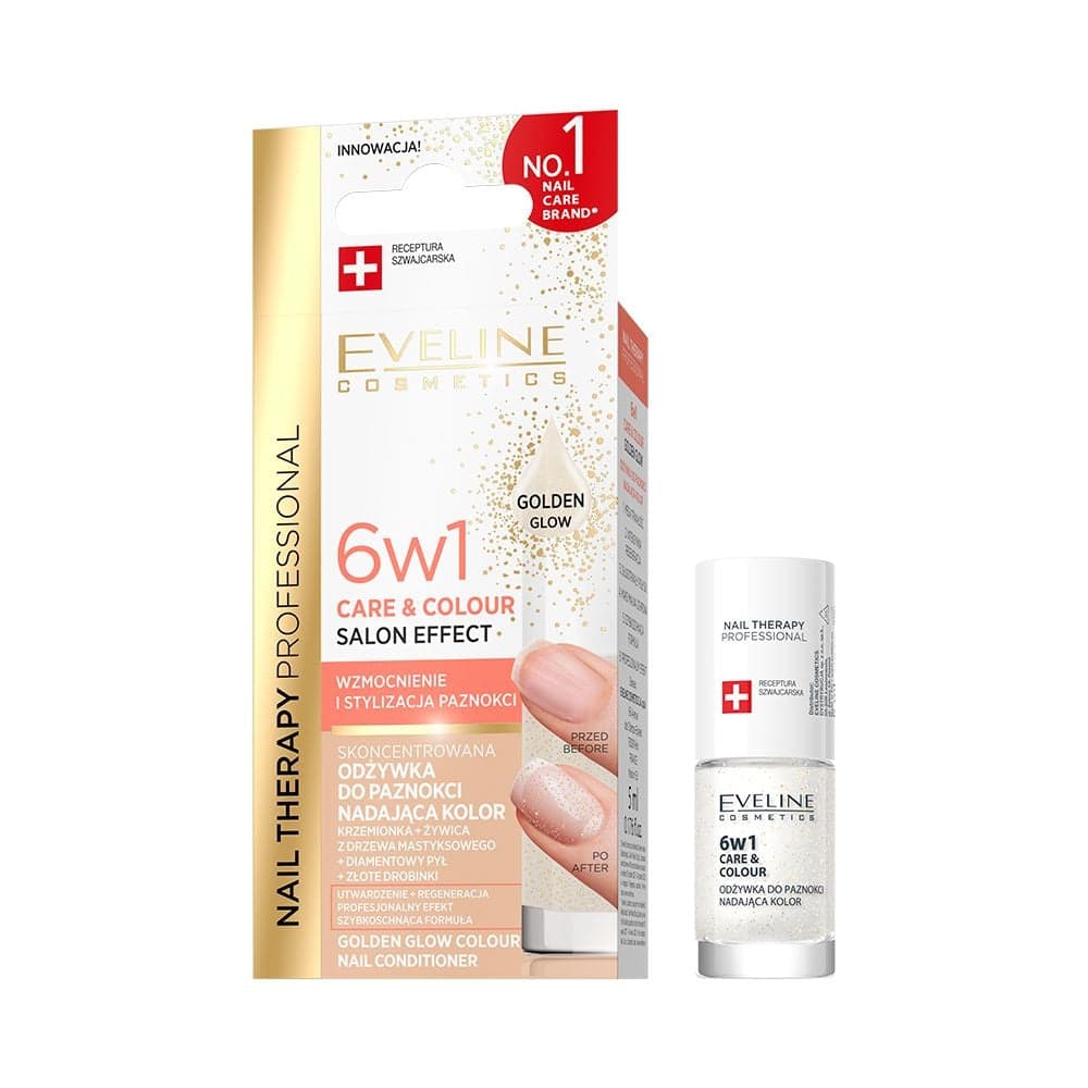 Eveline odżywka do paznokci 6w1 Nail Therapy Professional Golden Glow