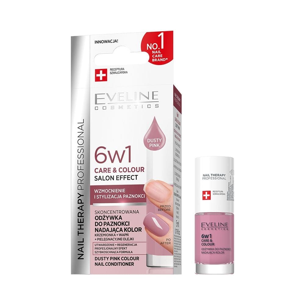 Eveline odżywka do paznokci 6w1 Nail Therapy Professional Dusty Pink