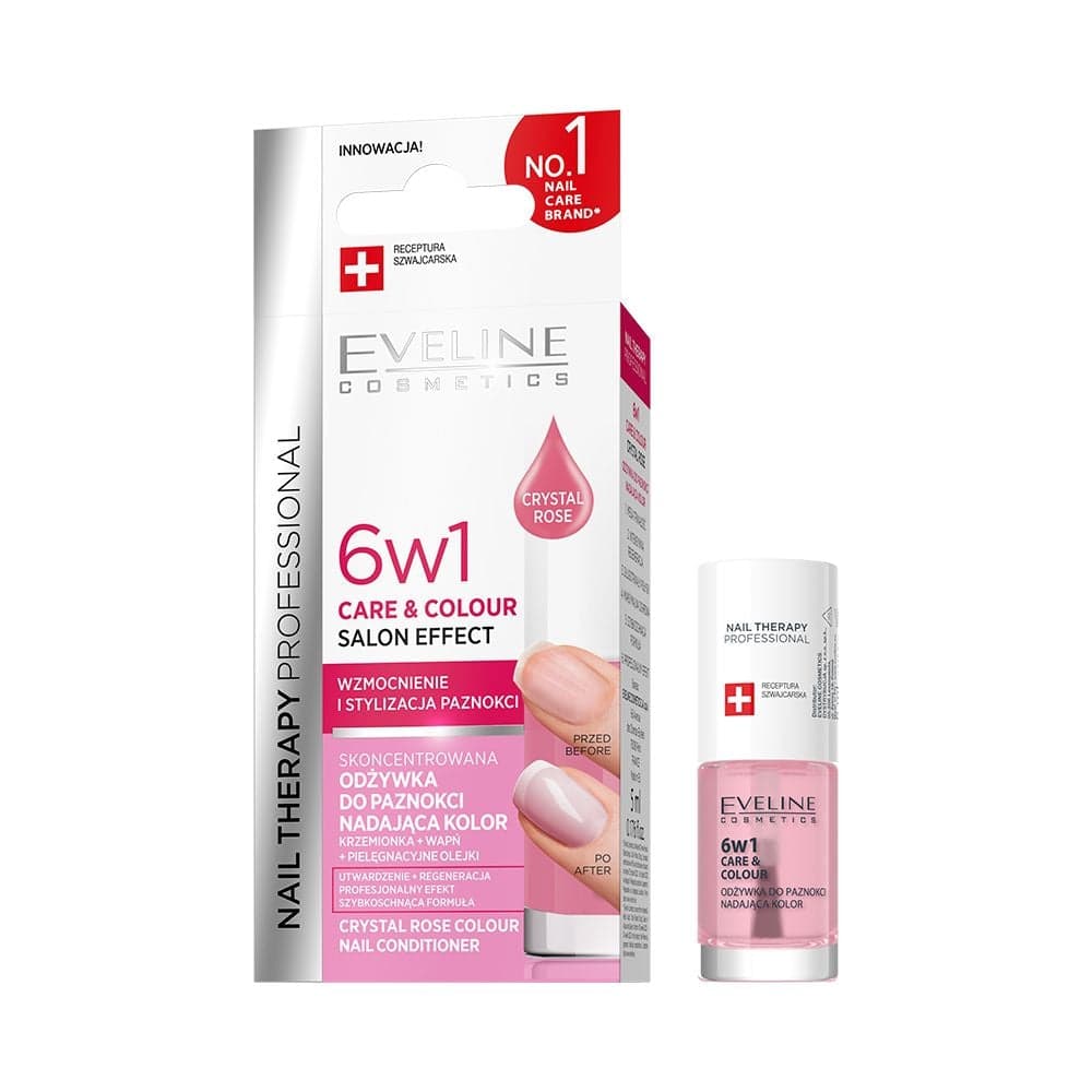 Eveline odżywka do paznokci 6w1 Nail Therapy Professional Crystal Rose