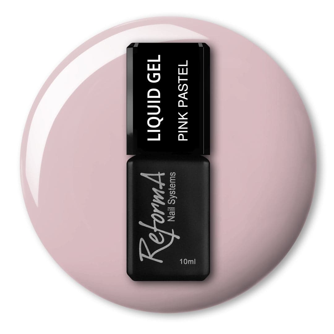 Żel w pędzelku, do szybkiego uzupełniania, pastelowy, różowy żel w butelce Liquid Gel - Pink Pastel