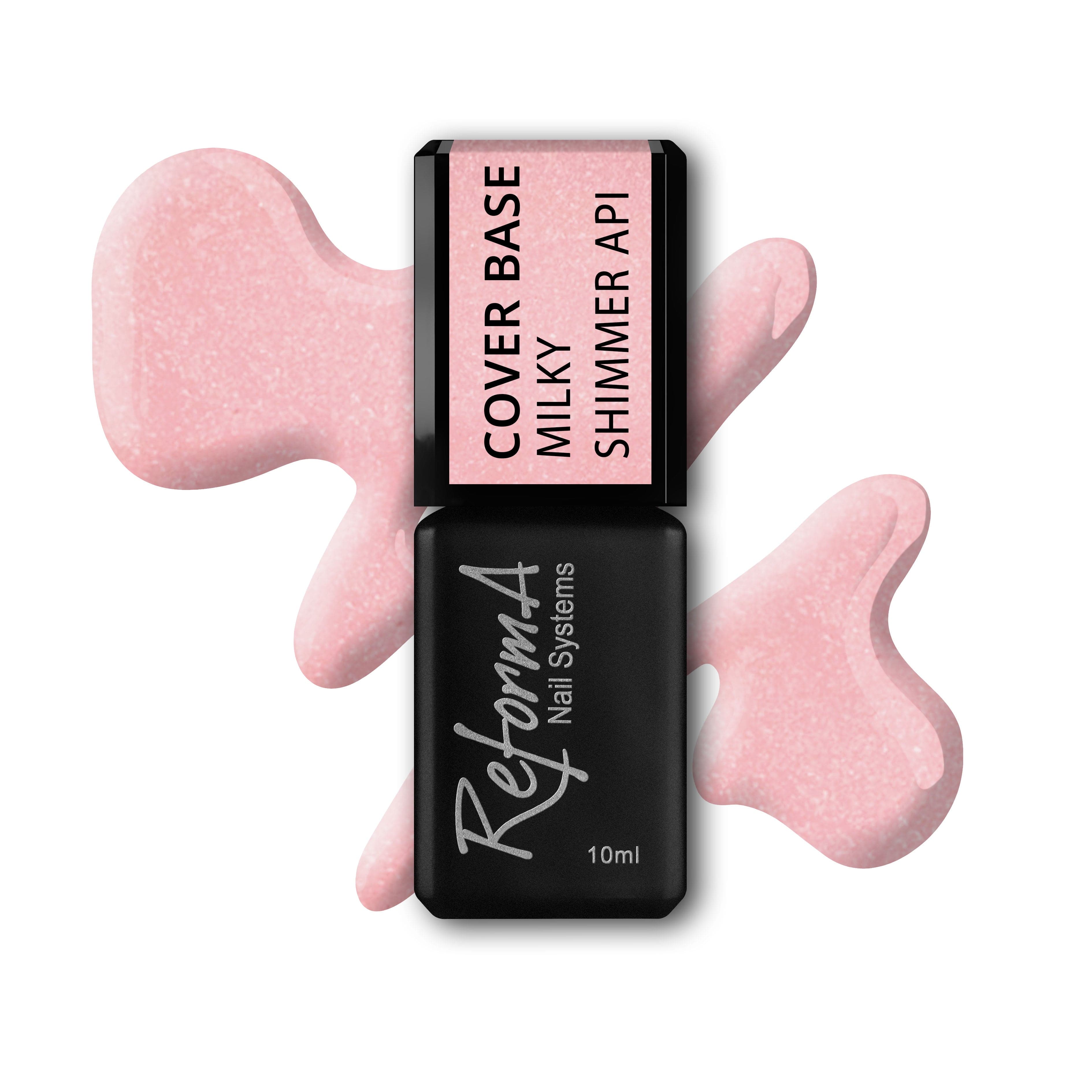 Cover Base - Baza do paznokci Milky Shimmer API