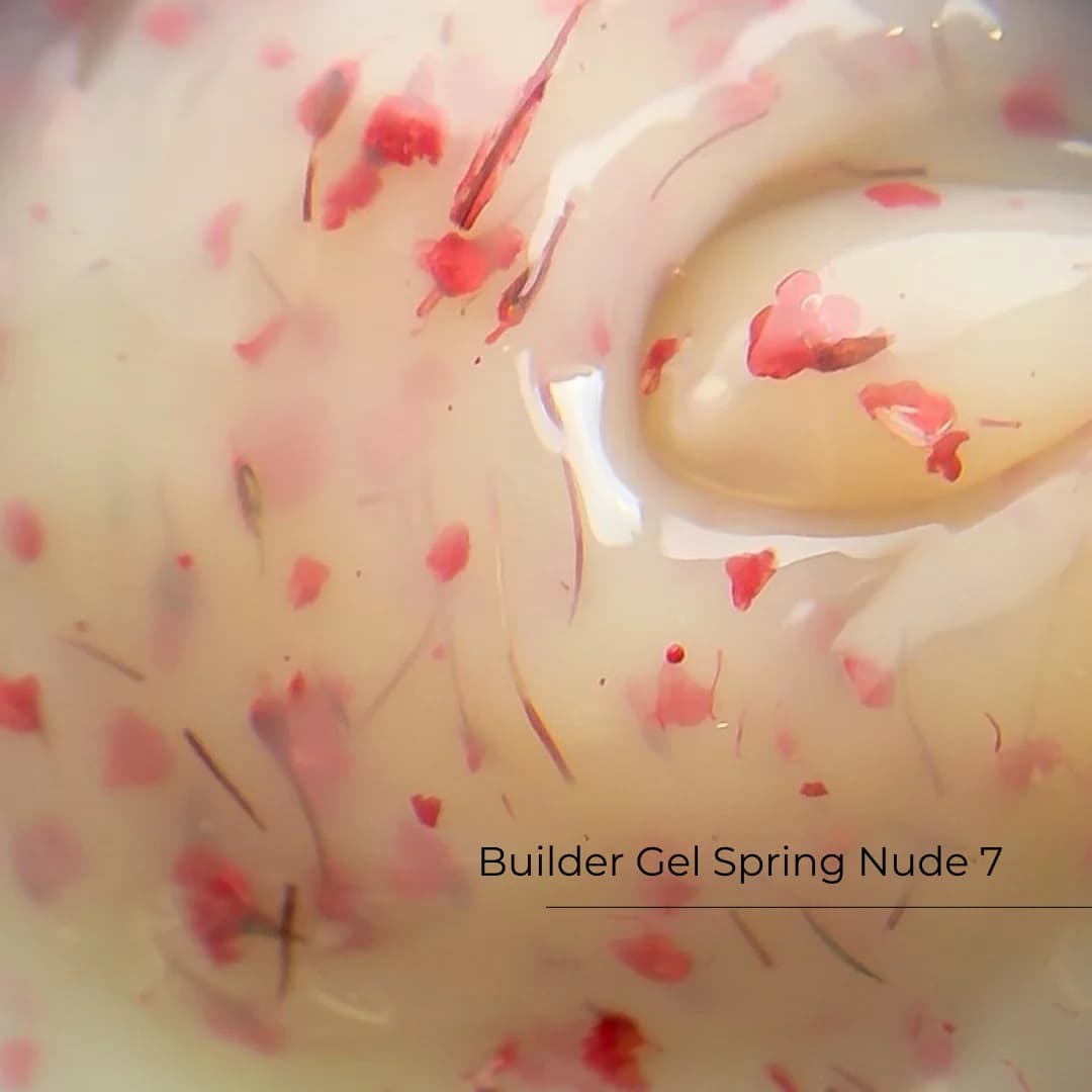 Builder Gel Spring Nude nr 7 — żel budujący z kwiatami