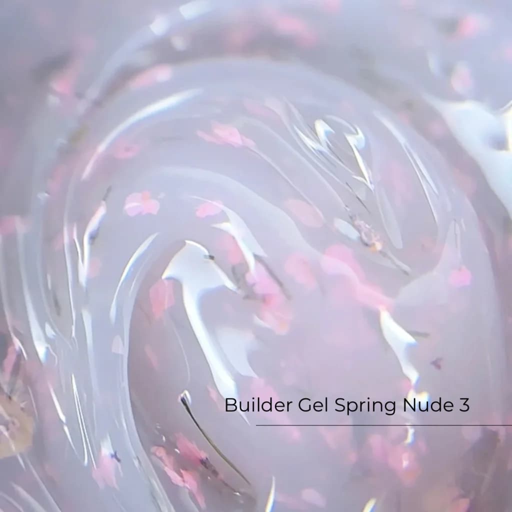 Builder Gel Spring Nude nr 3 — żel budujący z kwiatami