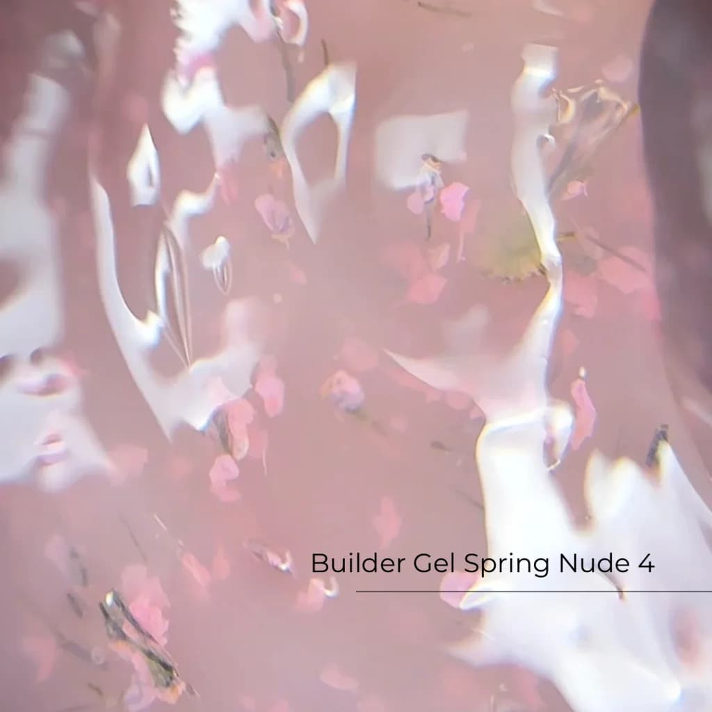 Builder Gel Spring Nude nr 4 — żel budujący z kwiatami