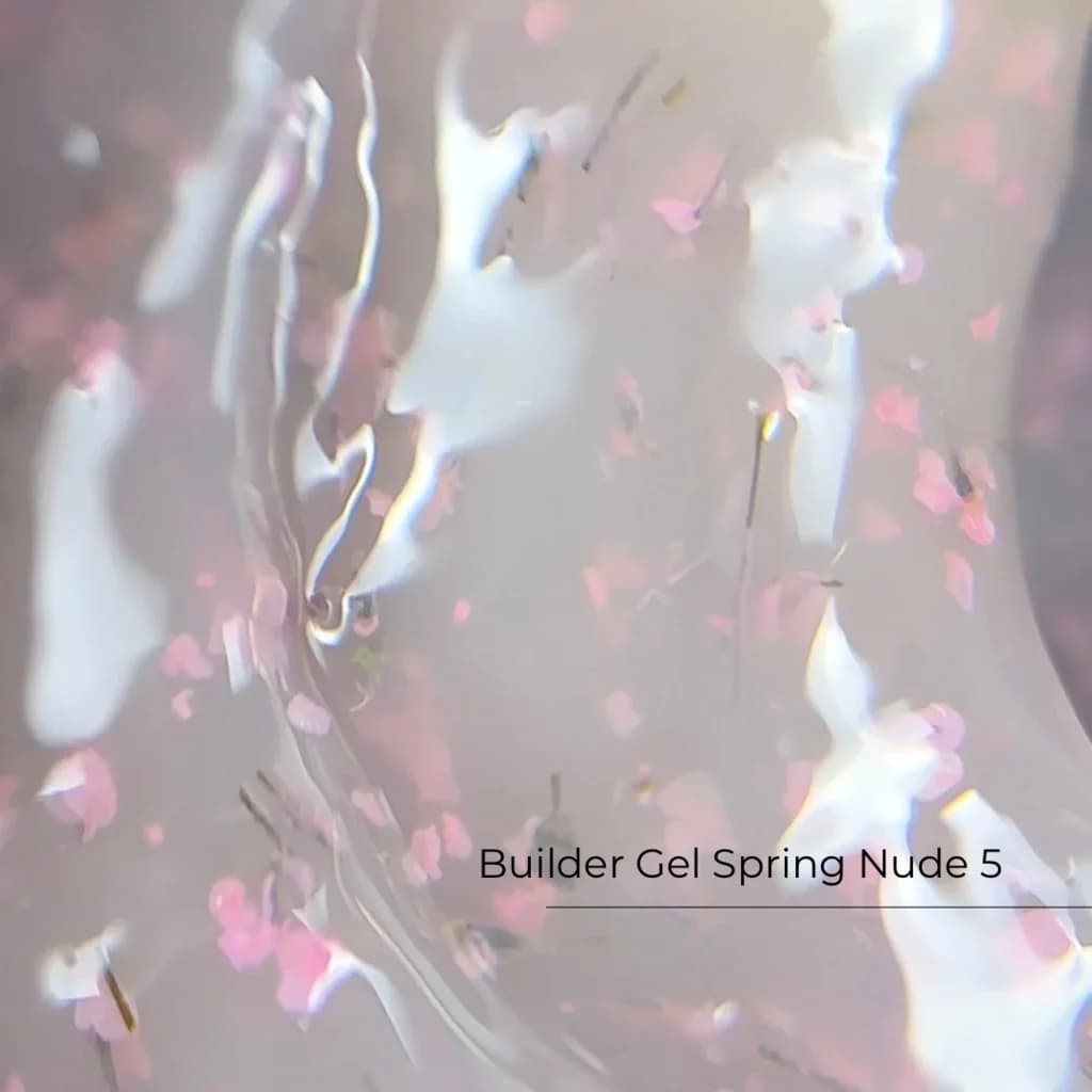 Builder Gel Spring Nude nr 5 — żel budujący z kwiatami