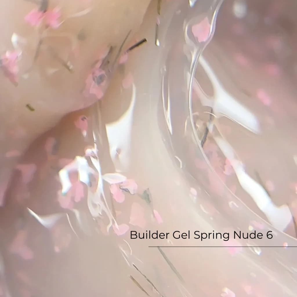 Builder Gel Spring Nude nr 6 — żel budujący z kwiatami