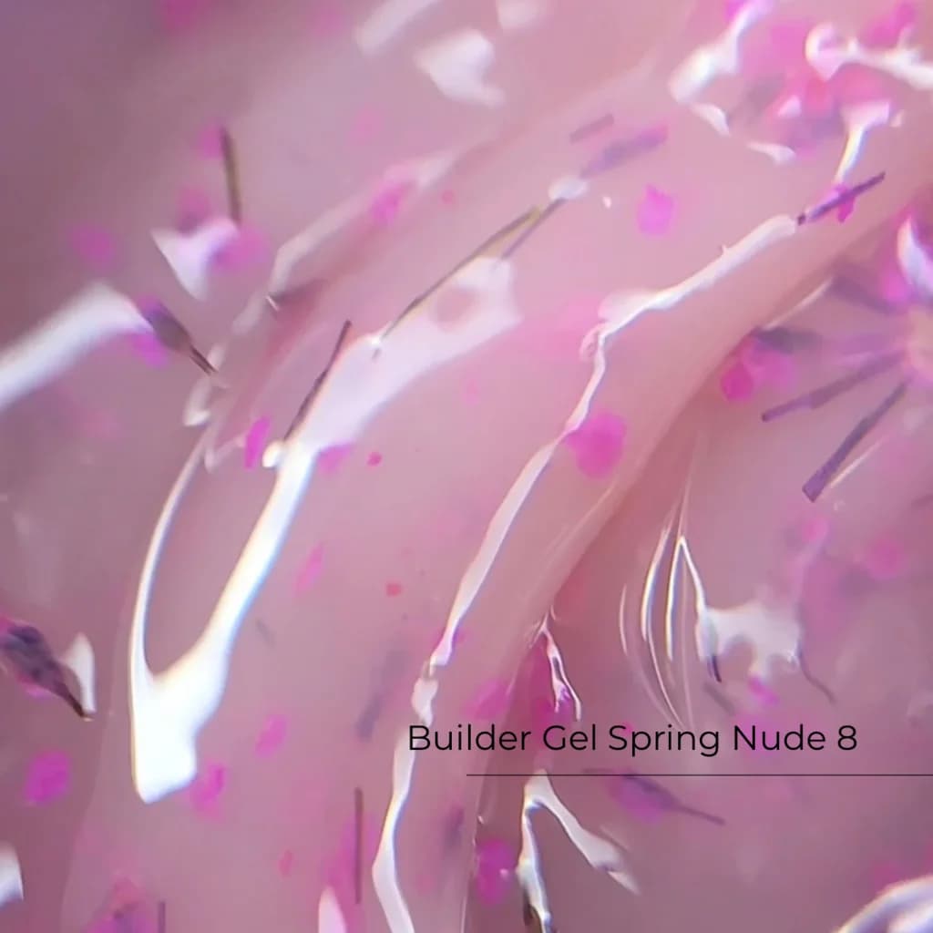 Builder Gel Spring Nude nr 8 — żel budujący z kwiatami