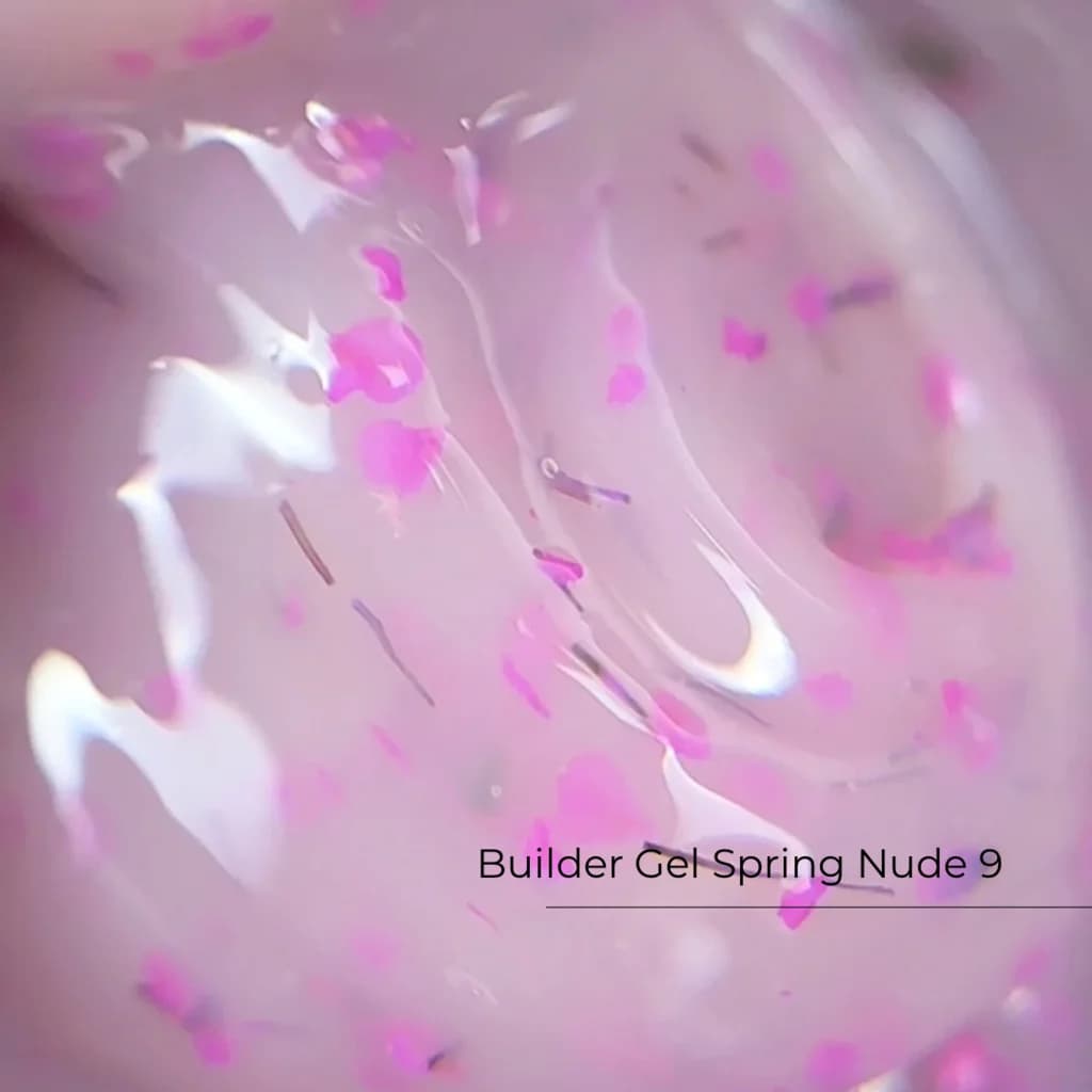 Builder Gel Spring Nude nr 9 — żel budujący z kwiatami