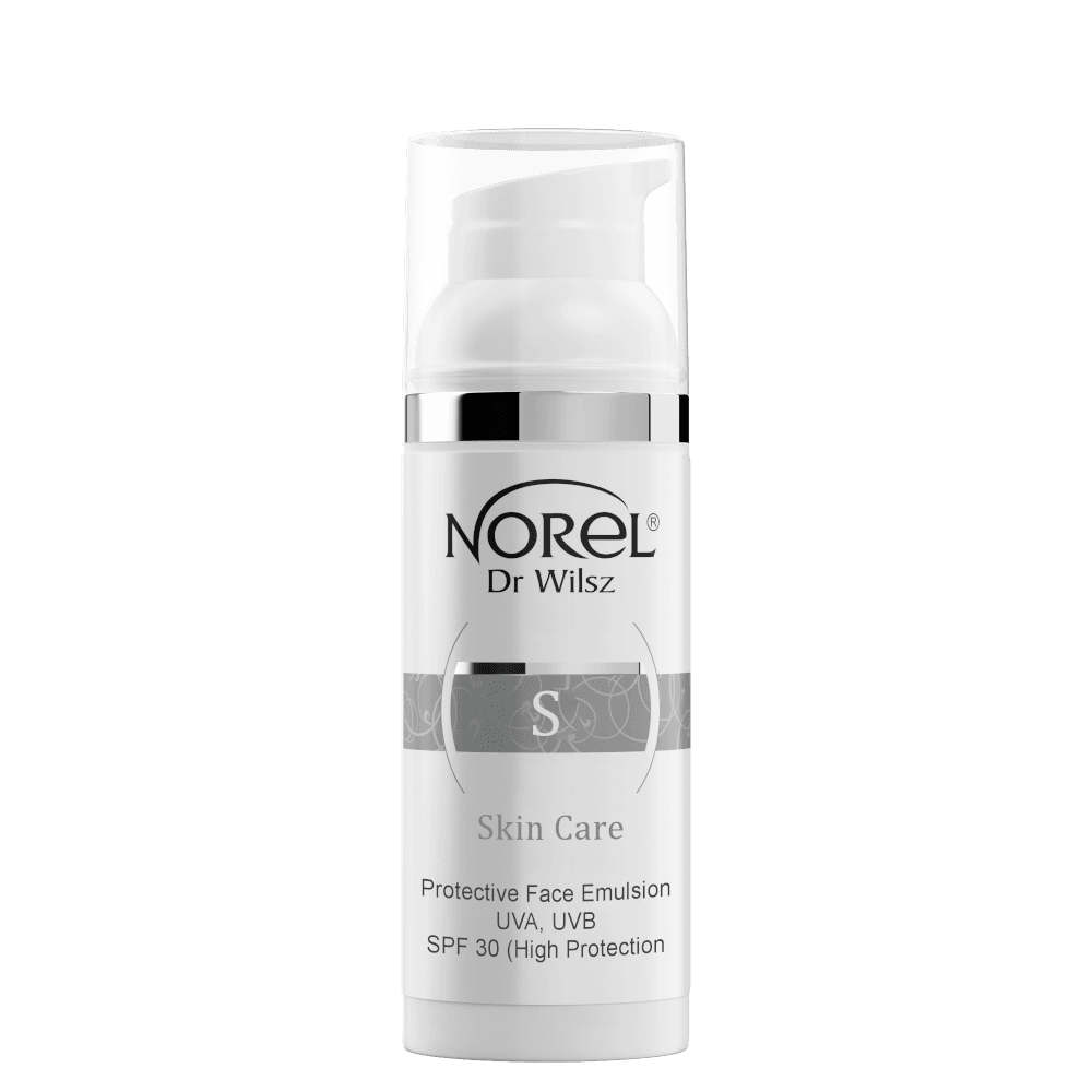DR.WILSZ SKIN CARE EMULSJA OCHRONNY KREM DO TWARZY SPF30 WYSOKA OCHRONA UVA, UVB DK166