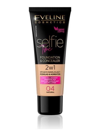 Eveline Selfie Time Podkład Kryjąco-Nawilżający 04 Natural