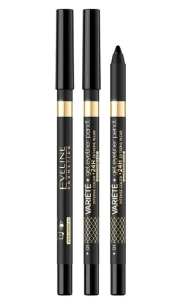 Eveline Variete Żelowa Kredka do Oczu 01 Pure Black