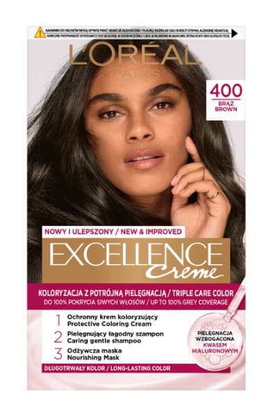 Excellence Creme Krem Koloryzujący Farba do Włosów 400 Brąz