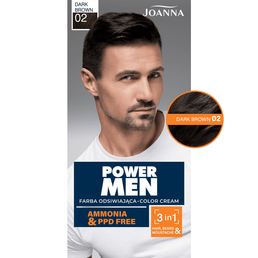 Power Men Color Cream Farba dla Mężczyzn 02 Dark Brown