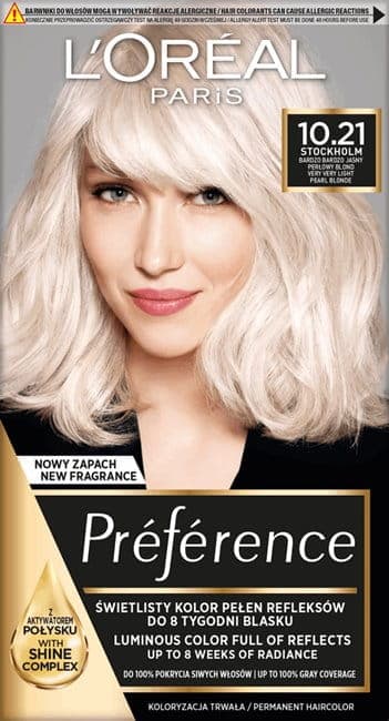 Preference Farba do Włosów 10.21 Stockholm Bardzo Jasny Perłowy Blond