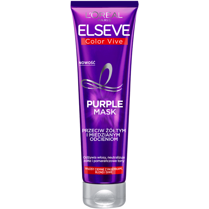 Paris Elseve Color-Vive Purple Mask maska do włosów przeciw żółtym i miedzianym odcieniom