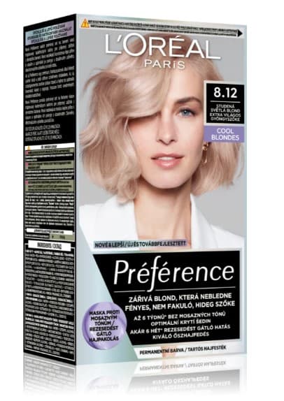 Preference Farba do Włosów Cool Blondes 8.12 Alaska Jasny Popielaty Beżowy Blond