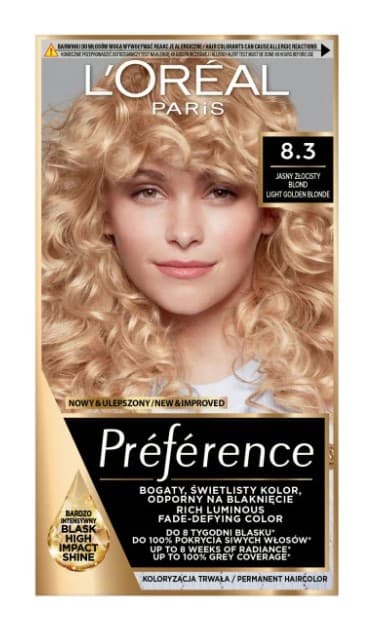 Preference Farba do Włosów 8.3 Cannes Jasny Złocisty Blond