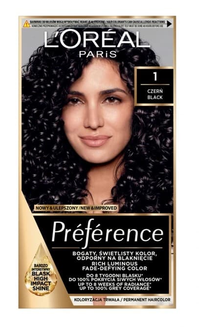 Preference Farba do Włosów 1 Czerń