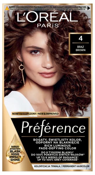 Preference Farba do Włosów 4 Brąz